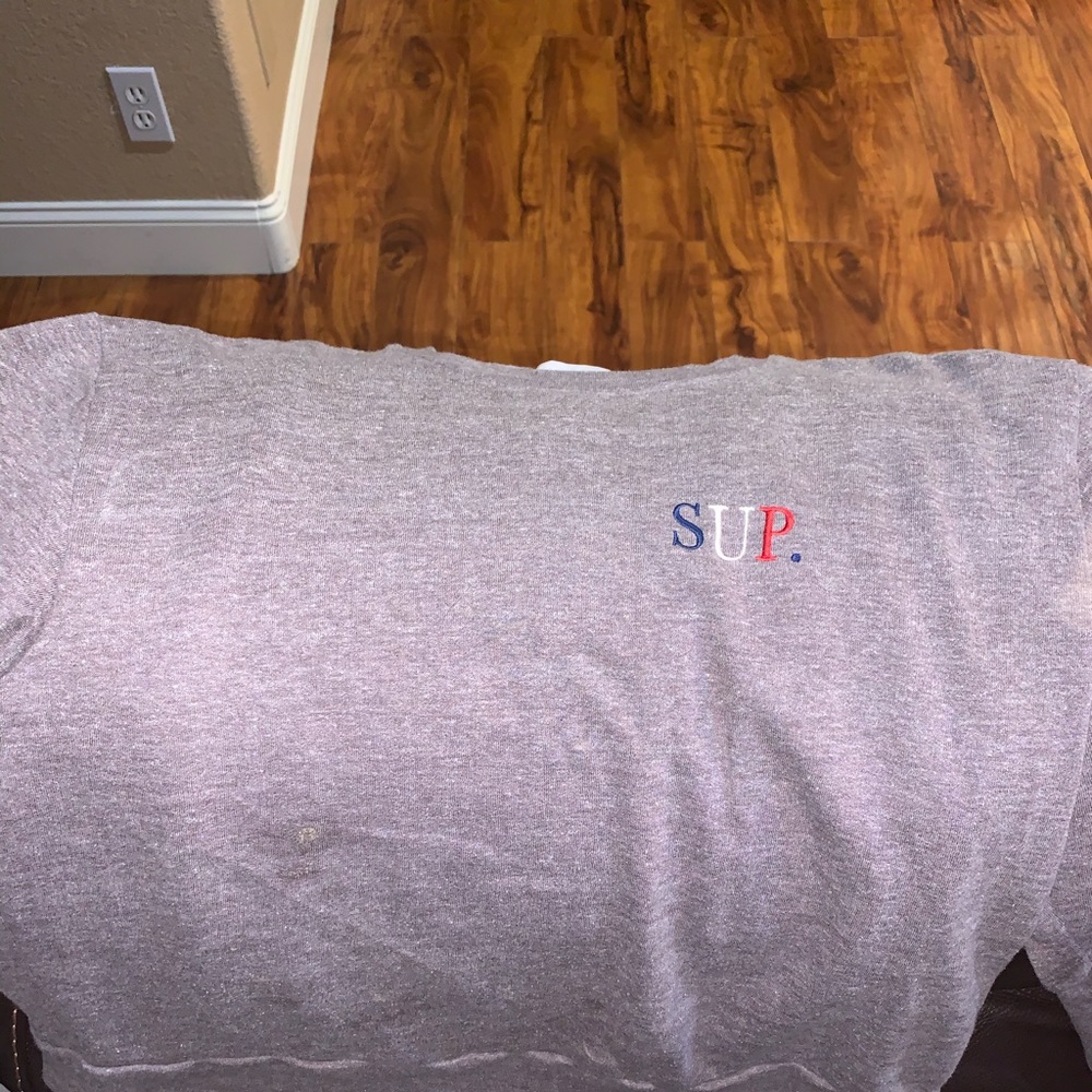 Gray sup sweatshirt